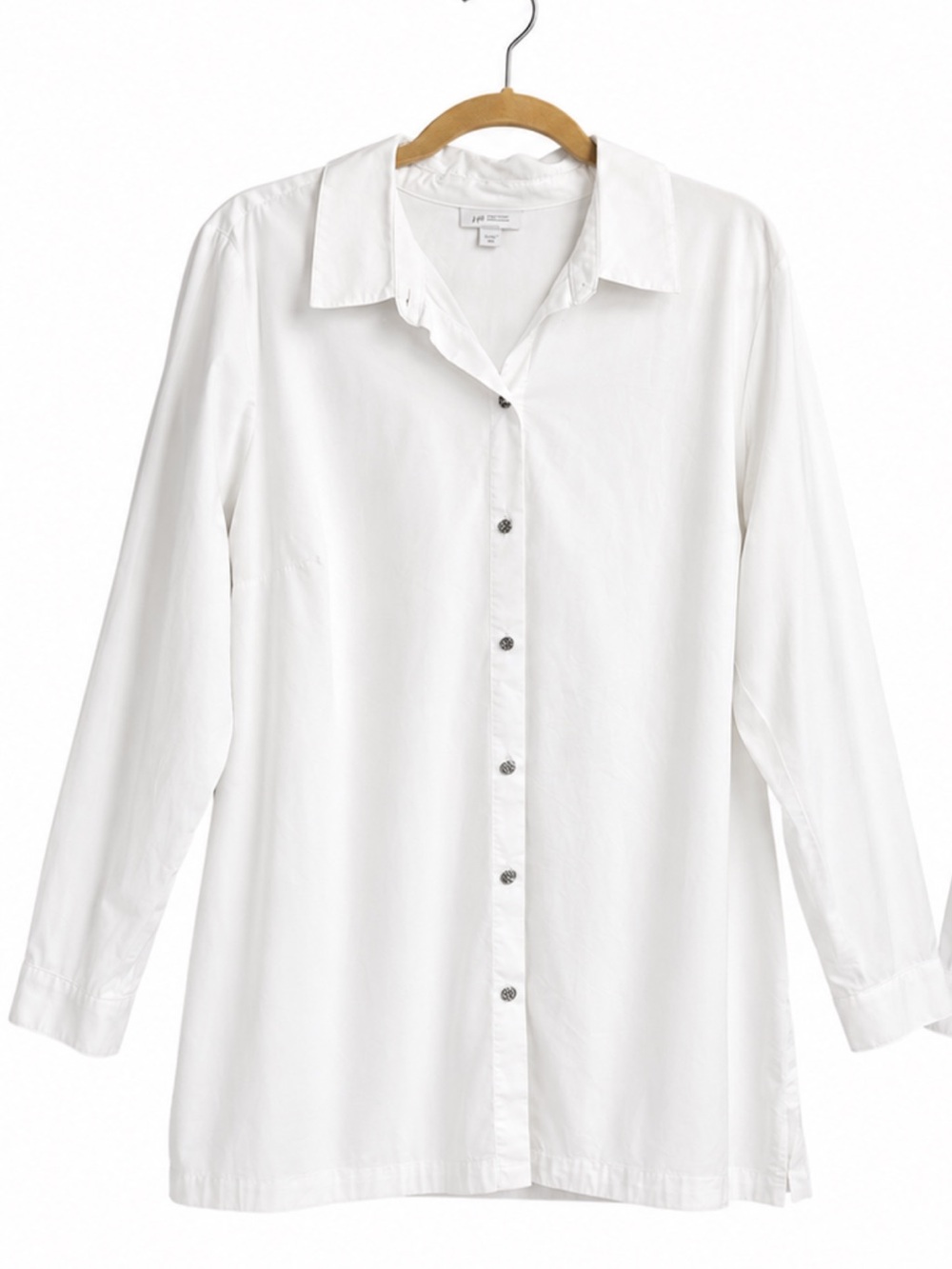 J. Jill White Shirt Collection Button Front Stretch Blouse XL Classic Career - Picture 2 of 13